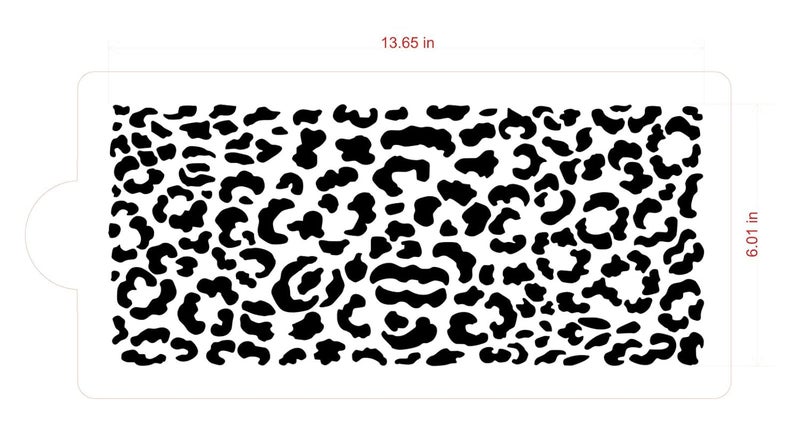 Designer Stencils C455 Leopard Skin Cake Stencil Beigesemitransparent - Image 5