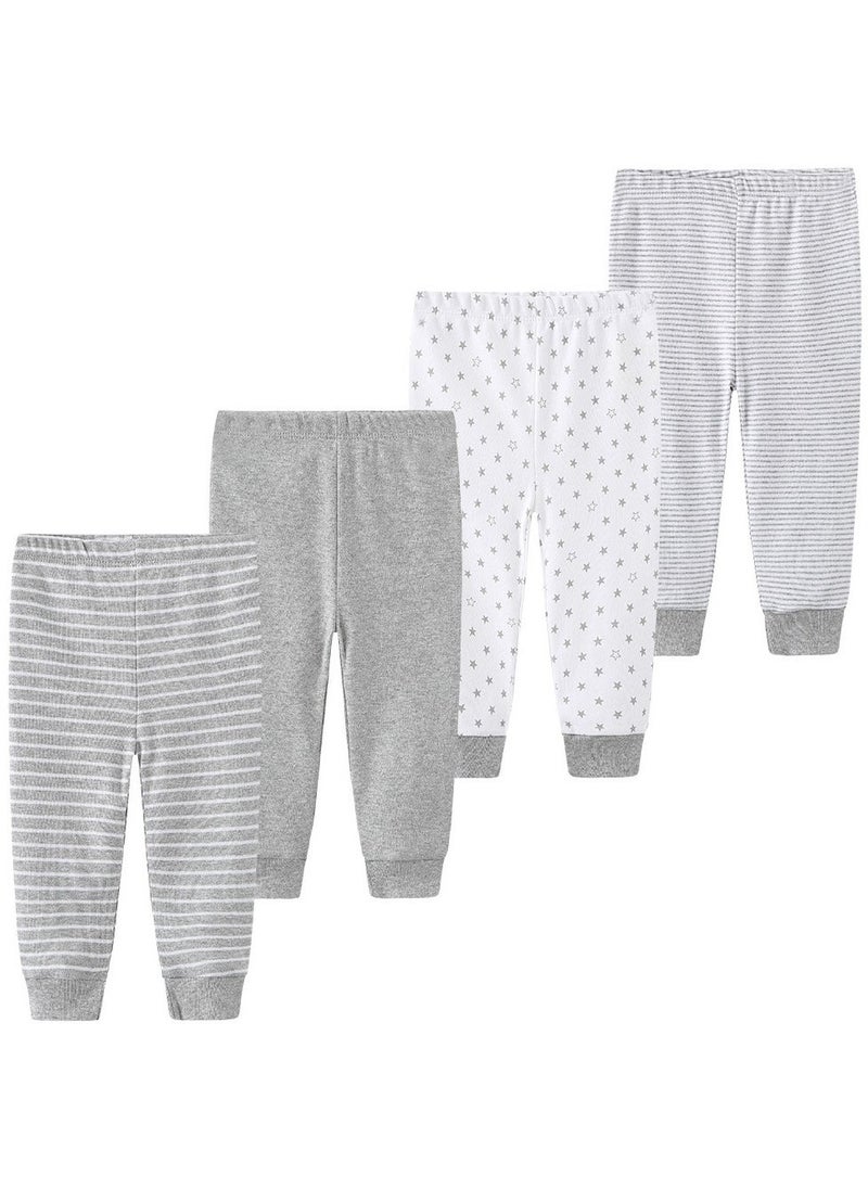 RedMapleTEK Four-Piece sSet of Elastic Breathable Pure Cotton High Waist Trousers For Infants And Young Children - Image 1
