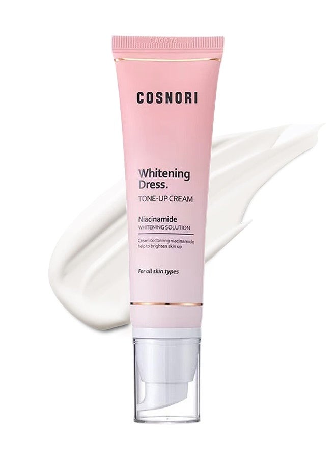 COSNORI Whitening Dress Tone Up Cream 50ML, Quick Skin Tone Balancer, Evens Out Complexion, No Makeup Natural Look, Long-Lasting Hydrating & Sebum Control Face And Body, Brightening Skin For All Skin Types - Image 1