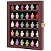 VERANI Minifigures Miniature Display Case Collectibles Display Box Wall Mount Figure Display Curio Cabinet with Lockable Anti Dust Door for Small Objects Lockable Removable Shelves Small Mahogany - Image 3