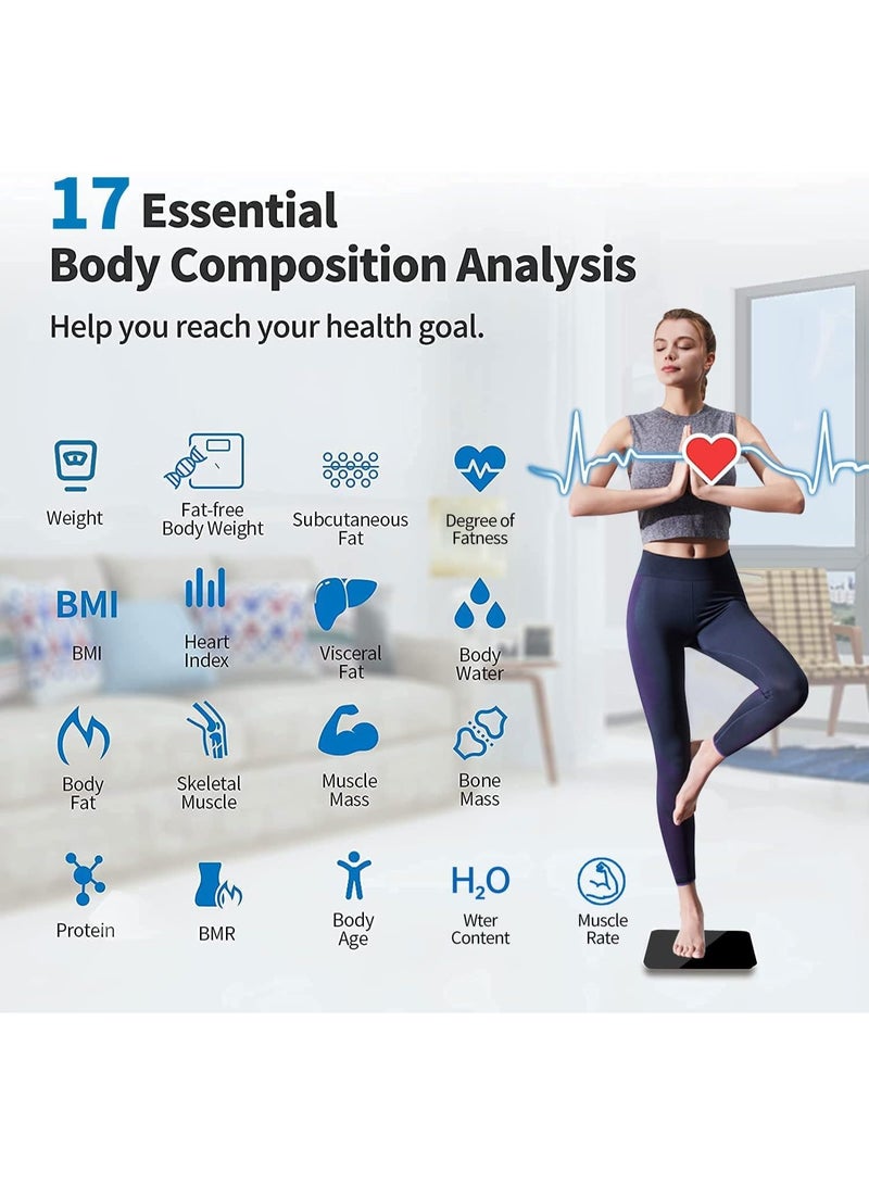 Smart Digital Body Weight Scale – USB Rechargeable – Bluetooth & App Compatible – Accurate Body Composition Monitor - Image 4