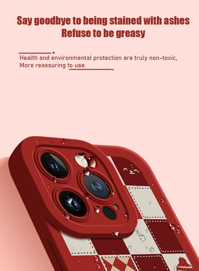 iPhone 15 Pro Cartoon Pattern Silicone Case Shockproof Protective for Women Girls Slim Soft Silicone TPU Phone Protective Full Protection Anti-drop Camera Len Accessory Back Cover - Image 5