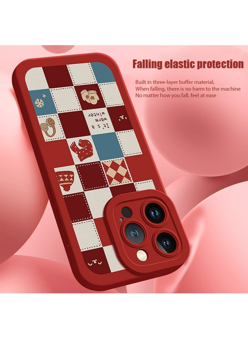 iPhone 15 Pro Cartoon Pattern Silicone Case Shockproof Protective for Women Girls Slim Soft Silicone TPU Phone Protective Full Protection Anti-drop Camera Len Accessory Back Cover - Image 3