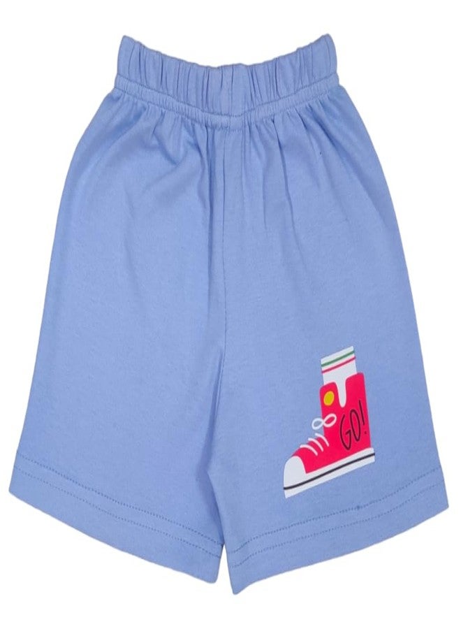 RCW Boys & Girls Cotton Shorts Multi-Color Emoji Print Regular Fit Shorts, Nikkar, Chadda, Bermunda, Half Pants Casual Baby Boxer Boys and Girls Shorts (Pack of 5) (2-3 Year) - Image 3