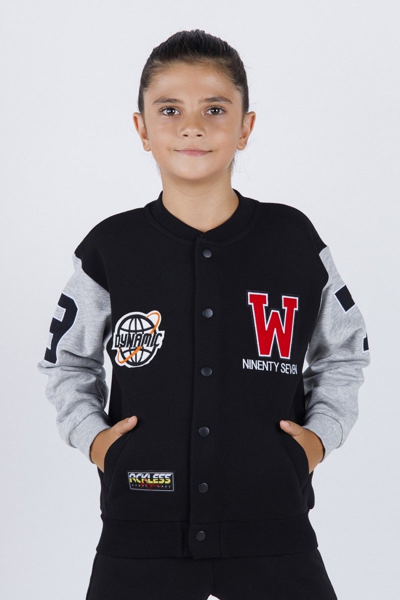 Dmb Boys & Girls 8-14 Years Old Cotton Thick Boys' College Jacket  - Image 1