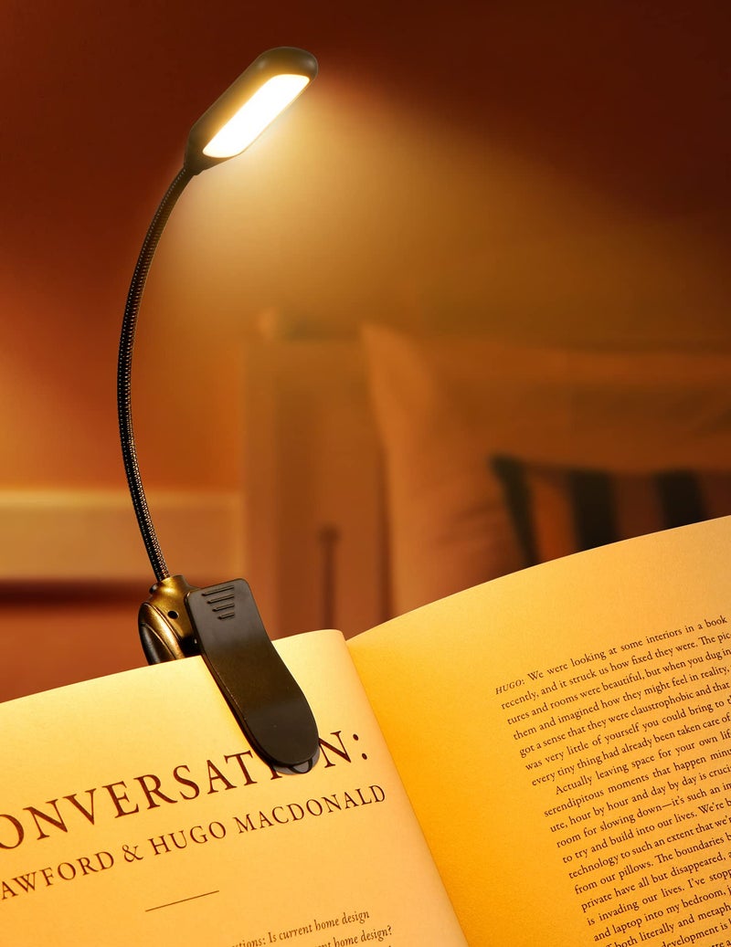 Monotremp أضواء قراءة مونوترمب لقراءة الكتب في الليل في السرير، 80 ساعة من وقت التشغيل، أضواء قراءة قابلة لإعادة الشحن للكتب في السرير، 3 مستويات سطوع × 3 درجات حرارة لونية، 1.3 أونصة خفيفة الوزن - Image 1