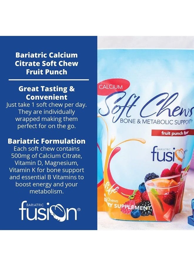 Calcium Citrate & Energy Soft Chew Bariatric Vitamin | Fruit Punch | Sugar Free | Bariatric Surgery Patients Including Gastric Bypass and Sleeve Gastrectomy | 60 Count - pzsku/Z6098BCCEB39C37F2A4E6Z/45/_/1689273506/e5656d40-200b-46ec-97ed-d8ae7224ec5b