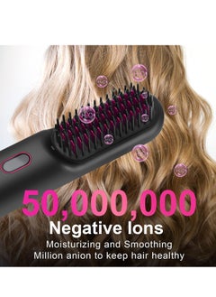 General Cordless Hair Straightener Brush Portable Negative Ion Hair Straightener Brush 12 Temperature Settings With Auto-off Safety Function 10000mAh Big Battery and Mini Portable  - Image 4