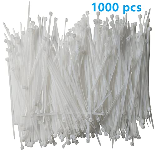 BBDOU Zip Ties 6 inch 1000 pcs Cable Zip Ties with 18 Pounds Tensile Strength, White Cable Ties, Self-Locking Nylon Tie Wraps for Indoor and Outdoor (6 inch 1000 pcs, White) - Image 5
