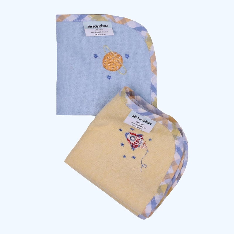 abra cadabra abracadabra Terry Face Towels for Newborns, Infants & Toddlers (Rocketman, Set of 5) - Image 2