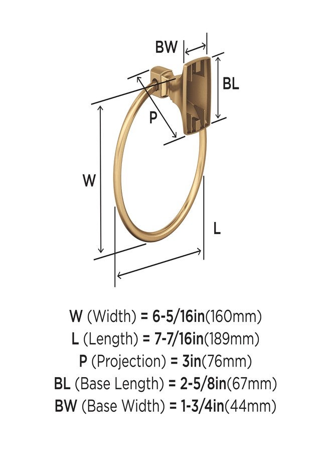Amerock Champagne Bronze Towel Ring - 7-7/16 in Length - Bath & Kitchen Towel Holder - Image 3