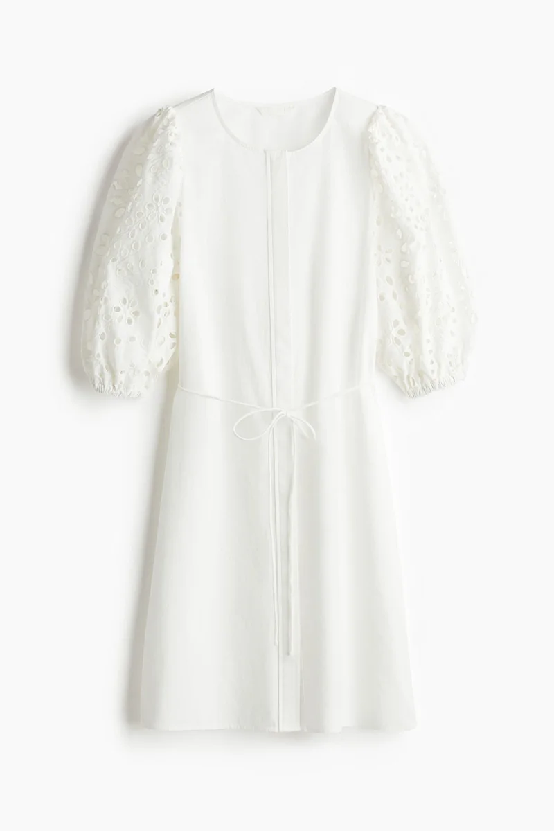 H&M Broderie anglaise-sleeved dress