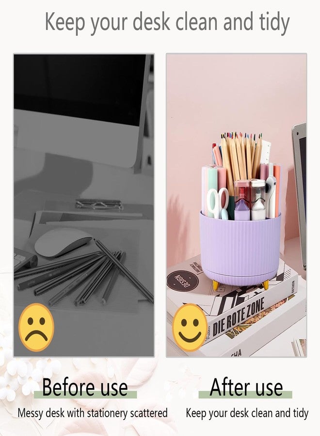 suniya Office Supplies,Desk Accessories,with Stapler,Tape Dispenser,Staple Remover,Scissor,Ballpoint Pen,Sticky Notes,Clear Tape,Staples,Desk Organizer,Ruler,Binder,Best Gift Set(Purple) - Image 3