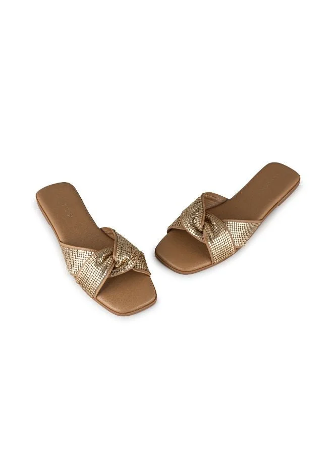 Vincci Brown Multi Strap Flat Sandals for Women | Best Price UAE