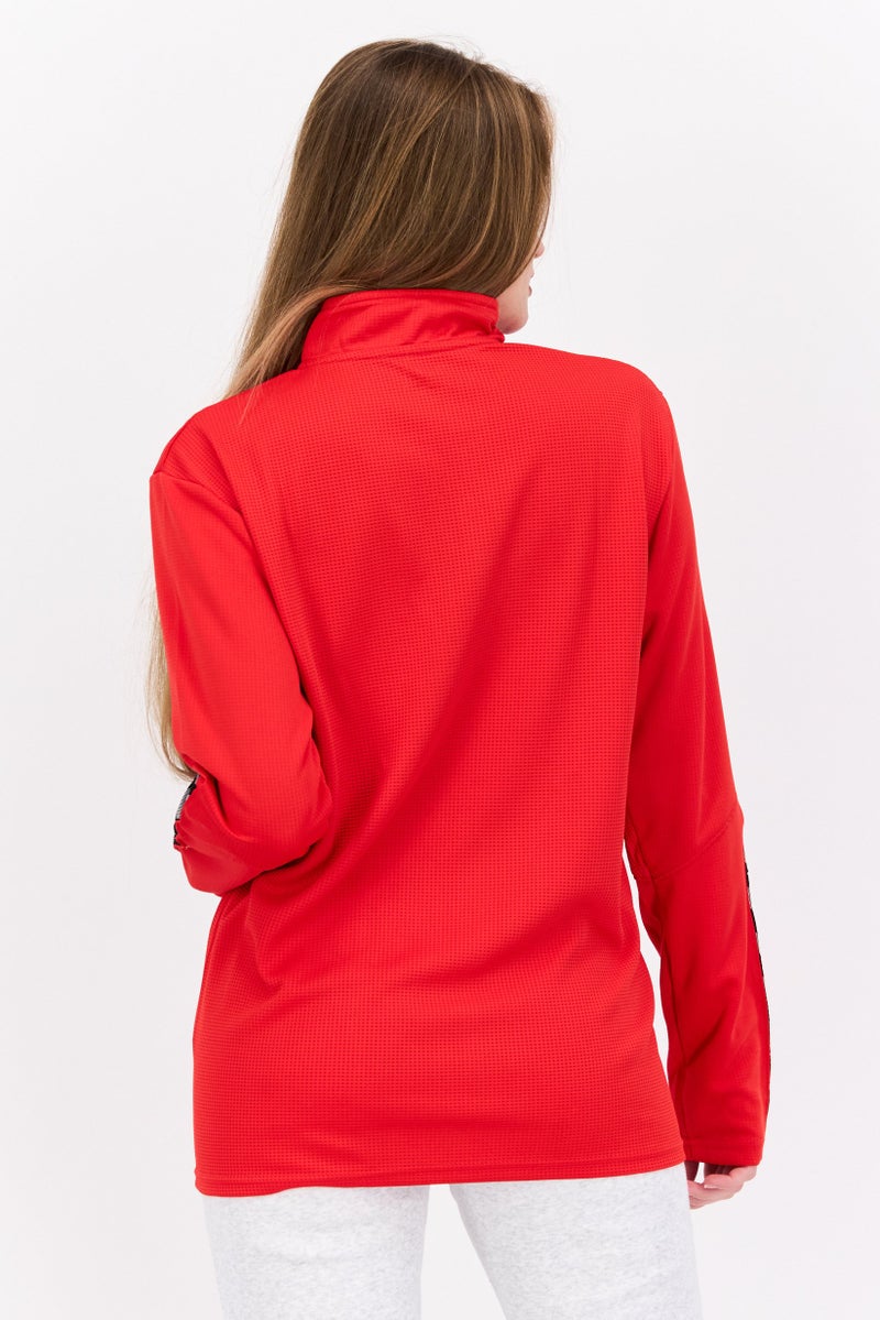 Hummel Women Sportswear Fit Long Sleeve Training Sweatshirt, Red - Image 4