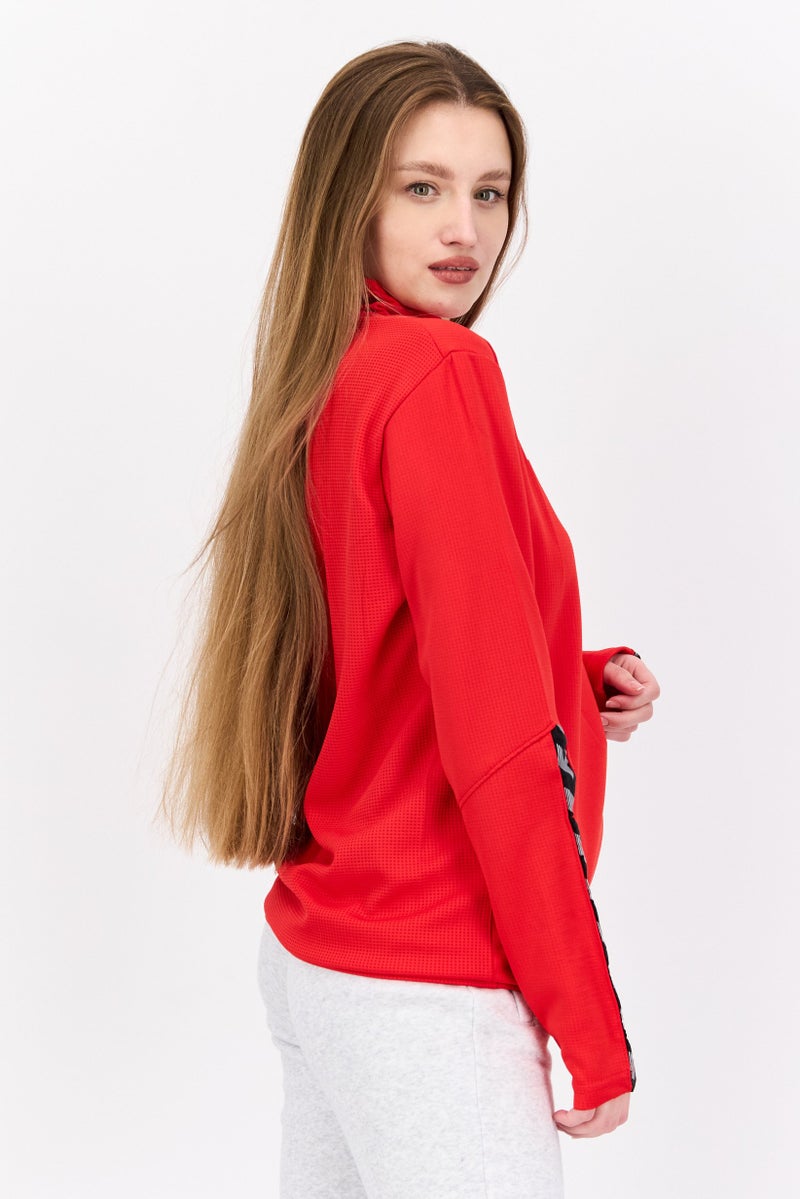 Hummel Women Sportswear Fit Long Sleeve Training Sweatshirt, Red - Image 3