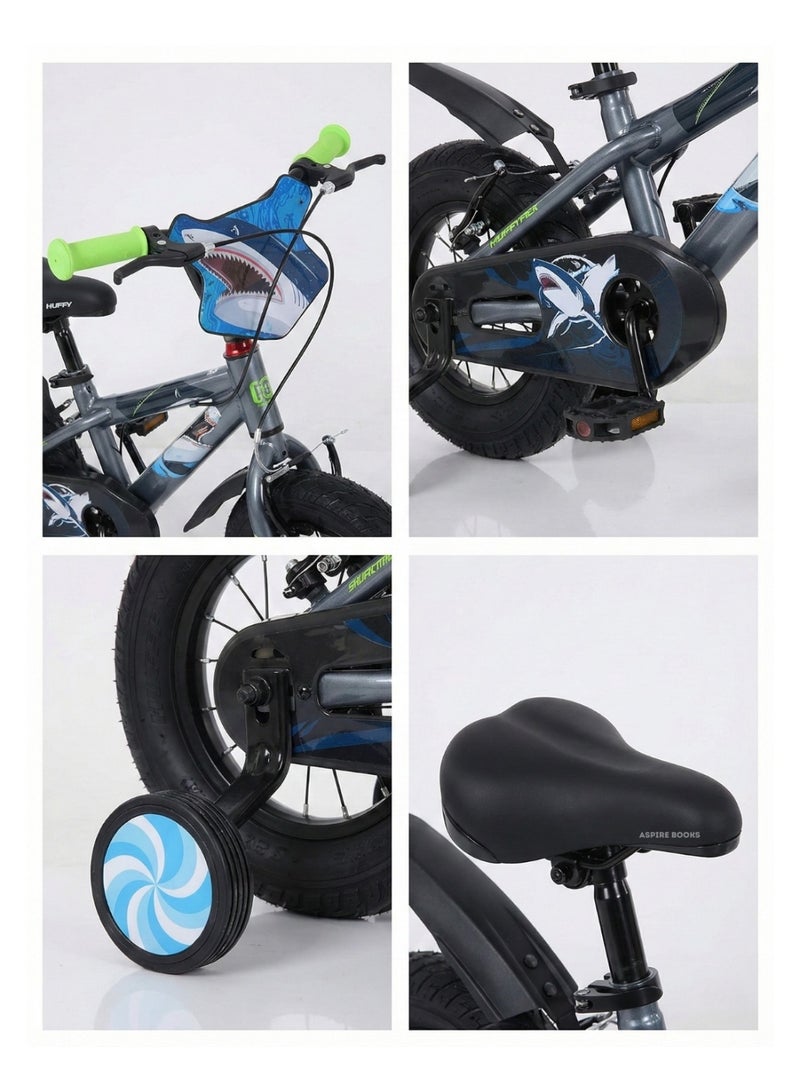 أسباير بوكس Kids Bike High Strong Kids' Bike 16 Inch  5-8 Age Kids With Training Wheels, Mudguards, Adjustable Seat | Sensitive Brakes Safe and Stable 9 DSMB 16 [MF002] - Image 5
