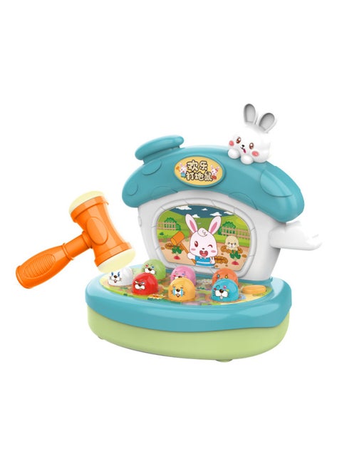 Hit The Gopher Puzzle Toy Multifunctional Cartoon Knock Duck Toy Parent-child Interactive Game Toy Supply Wholesale-Color:9901 Suction Plate Blue