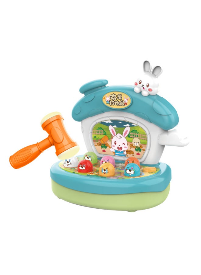 Hit The Gopher Puzzle Toy Multifunctional Cartoon Knock Duck Toy Parent-child Interactive Game Toy Supply Wholesale-Color:9901 Suction Plate Blue