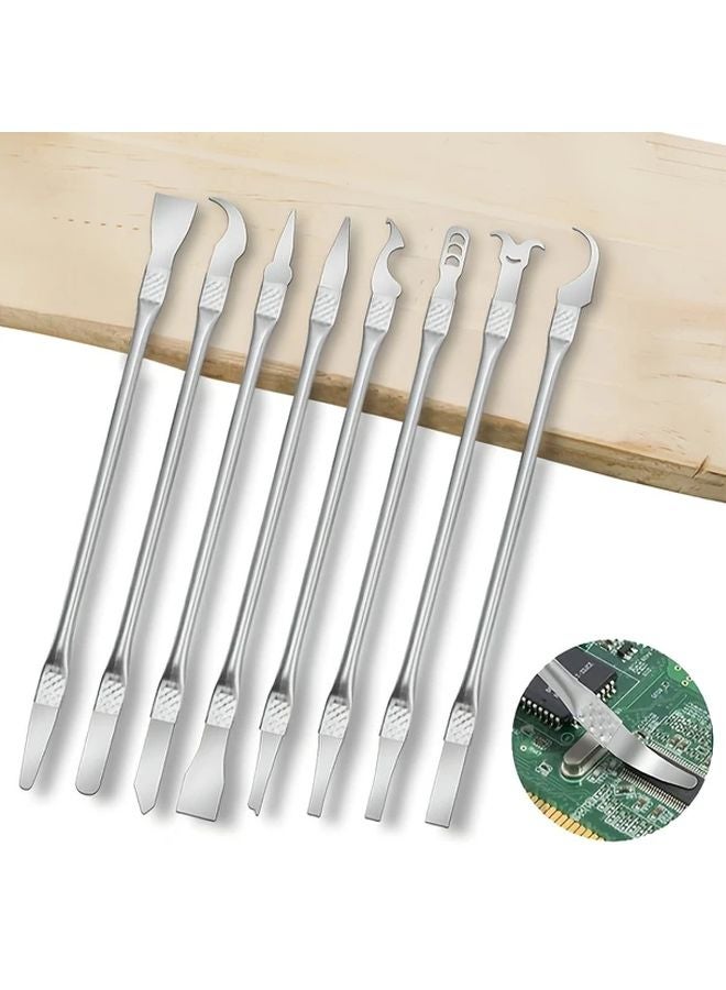 8pcs Dual Head Metal Pry Bar Set Stainless Steel Repair Tool For Electronics - Image 3