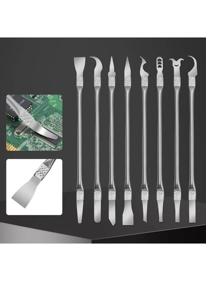 8pcs Dual Head Metal Pry Bar Set Stainless Steel Repair Tool For Electronics - Image 2