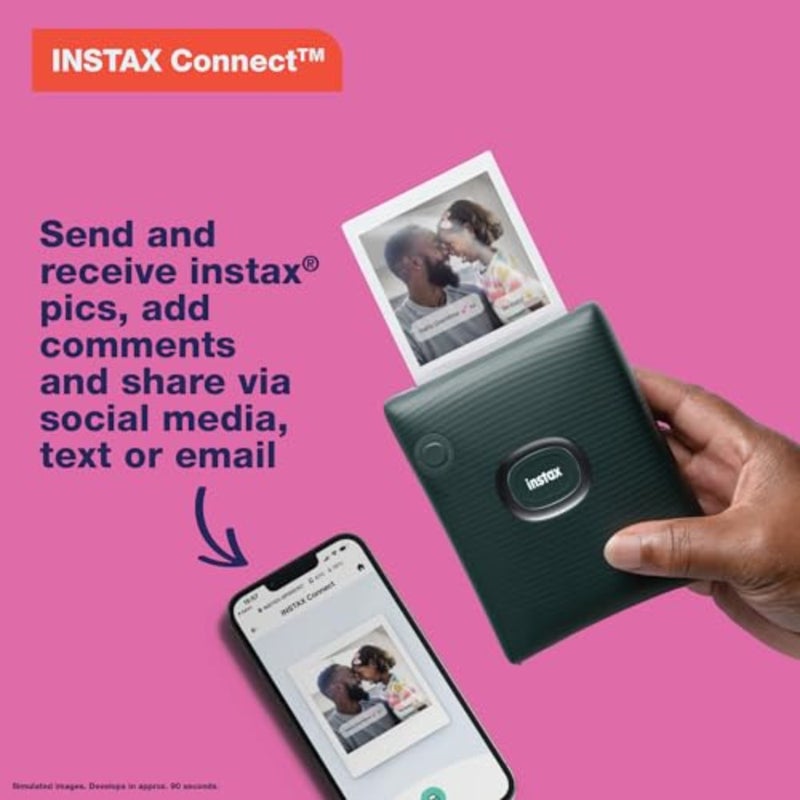 طابعة Instax Square Link للهواتف الذكية لطباعة الصور الفورية، هيكل بلاستيكي، لون أبيض رماد، اتصال محمول ولاسلكي - Image 5
