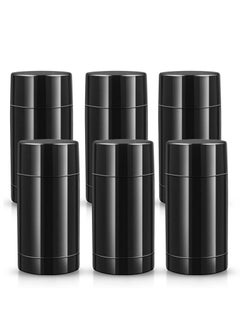 Empty Round Deodorant Containers 2.5 Oz Twist Up Filling Stick Deodorant Container Plastic Deodorant Bottles Refillable Lip Balm Tube for Lipstick Crayon Chapstick DIY Make Own Deodorant(Black)