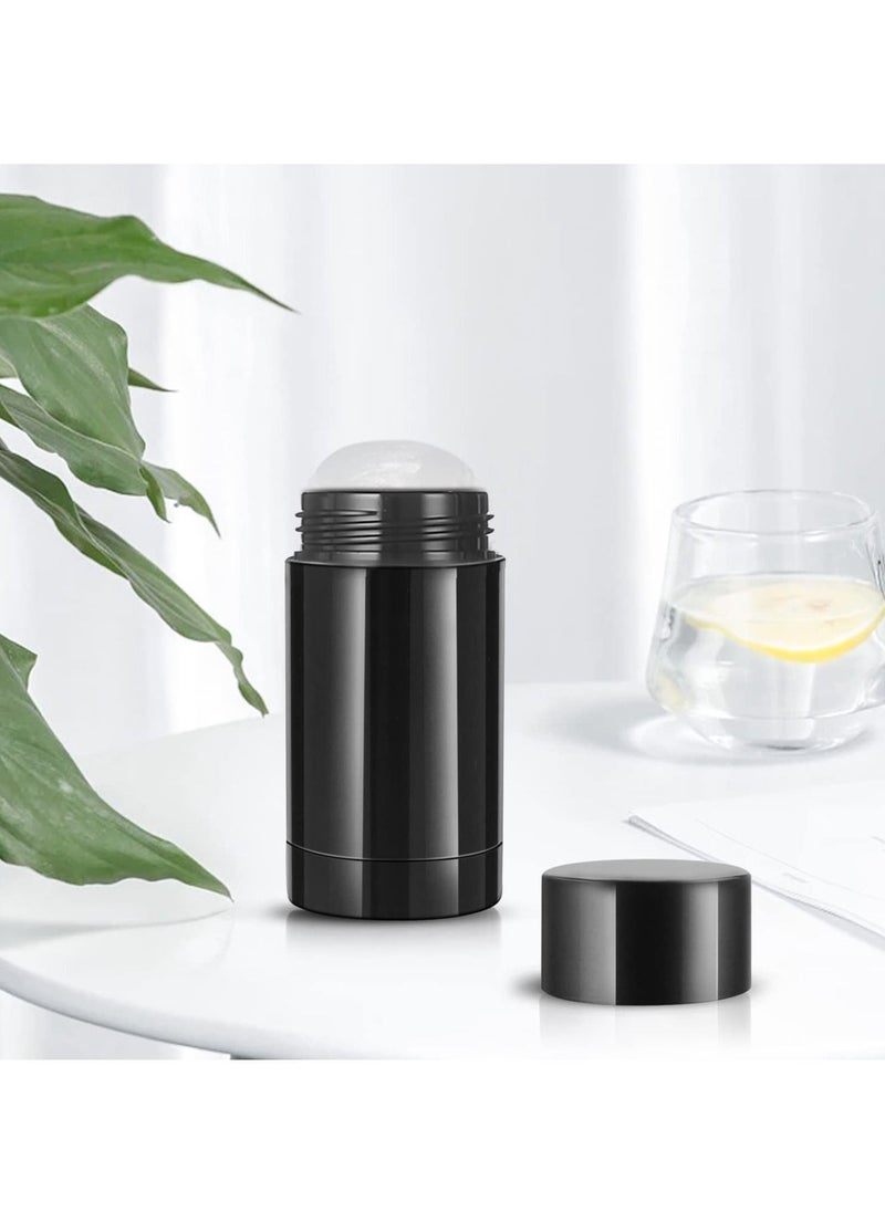 SYOSI - Empty Round Deodorant Containers 2.5 Oz Twist Up Filling Stick Deodorant Container Plastic Deodorant Bottles Refillable Lip Balm Tube for Lipstick Crayon Chapstick DIY Make Own Deodorant(Black) - Image 1