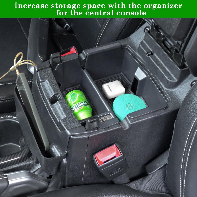 Eamplest 4PCS Center Console Organizer for 2018-2022 2023 Jeep Wrangler JL JLU and Gladiator JT Accessories Gear Shift Side Tray Organizer,Hanging Armrest Storage Box (Not for JK/JKU) - Image 4