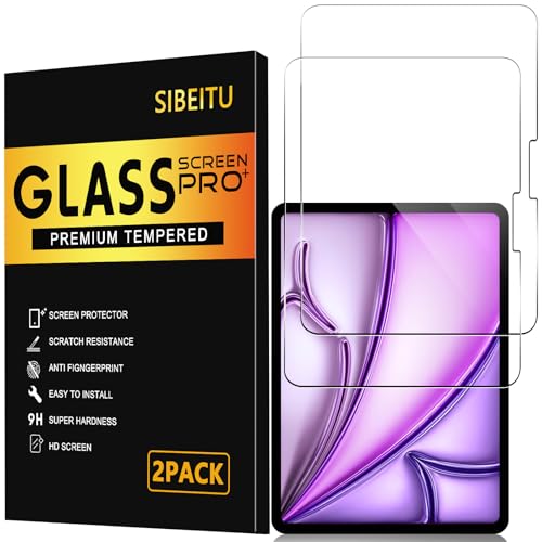 SIBEITU 2 Pack Screen Protector for iPad Air 13 Inch M3 2025 & M2 2024 (7th/6th Generation), HD Scratch Resistent Film for iPad Air 7th/6th Gen, Case Friendly & Apple Pencil Compatible Touch Sensitive - Image 1
