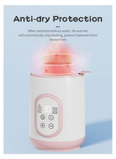 MarlaMall Baby Milk Warmer, 8-in-1 Fast Baby Bottle Warmer for Breastmilk or Formula, Accurate Temperature Control, 24H Keep, Food Heater&Defrost BPA-Free Bottle Warmer for All Bottles (Pink)  - Image 3