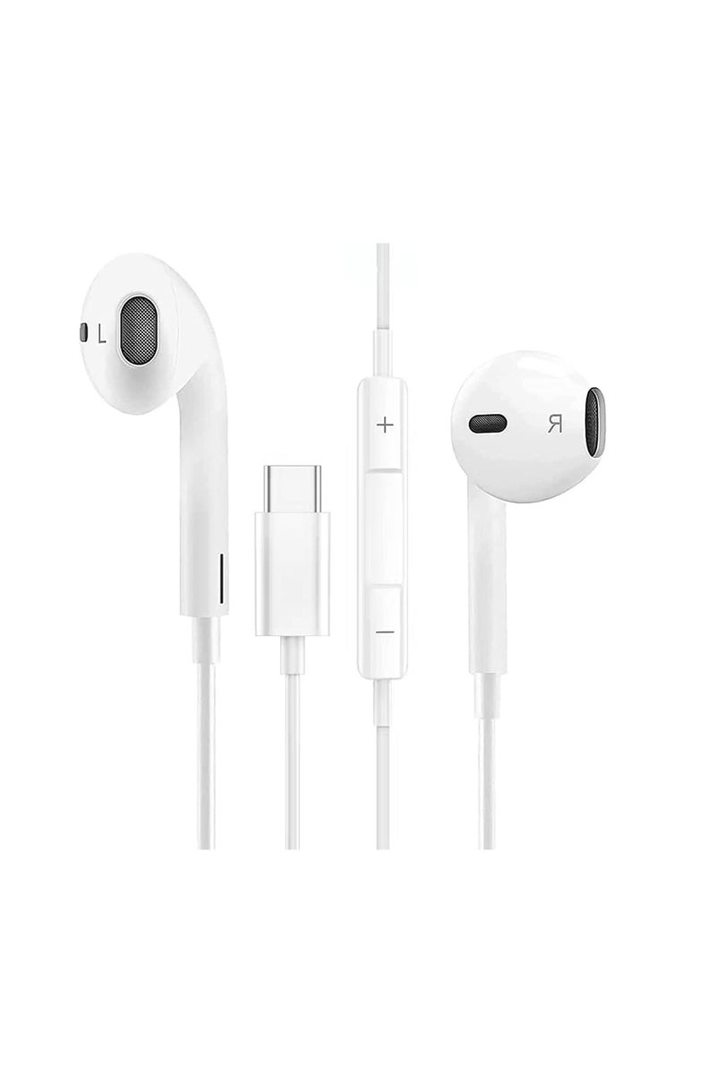 USB C Headphones for iPhone 17/16/15 Pro Max Plus, 11/13 inch iPad Pro/Air USB C Earphones with Microphone Volume Control USB C Wired Earbuds USB Type C Earphone for Google Pixel 10/10 Pro/ 9/ 8 /7 /6A /5 and Samsung Galaxy S25/S24/ S23/ S22 /S21 /S20/ A56 /A55 /A54 /A17/A16/ A15 /A14/ A26/A25/ A36 /A35/ A34/ A33/A74/A73/M56/ Oneplus 13/12/11/10/9/8 and Redmi Note K80/K70/K60/K50/14/13 Pro/12/11/10/9/8/7, White - Image 3