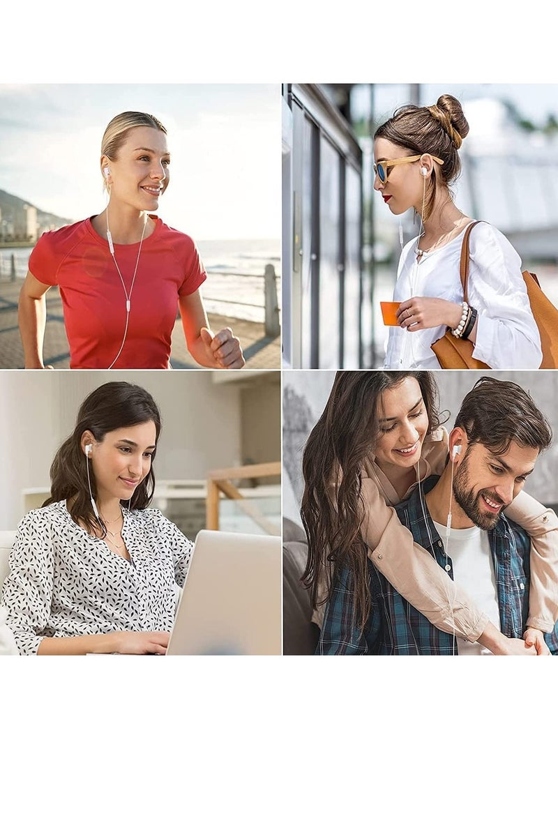 USB C Headphones for iPhone 17/16/15 Pro Max Plus, 11/13 inch iPad Pro/Air USB C Earphones with Microphone Volume Control USB C Wired Earbuds USB Type C Earphone for Google Pixel 10/10 Pro/ 9/ 8 /7 /6A /5 and Samsung Galaxy S25/S24/ S23/ S22 /S21 /S20/ A56 /A55 /A54 /A17/A16/ A15 /A14/ A26/A25/ A36 /A35/ A34/ A33/A74/A73/M56/ Oneplus 13/12/11/10/9/8 and Redmi Note K80/K70/K60/K50/14/13 Pro/12/11/10/9/8/7, White - Image 4