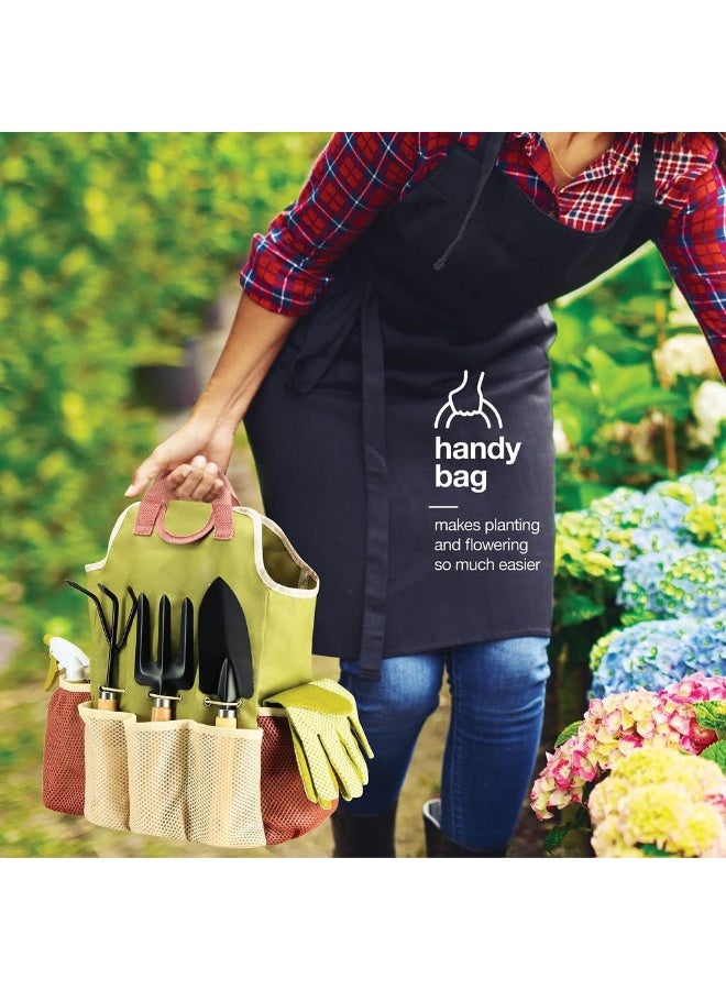 يلا جوي 10 قطع من أدوات البستنة، مجموعة أدوات حدائق كاملة شديدة التحمل مع حقيبة يد أنيقة، مجموعة لوازم البستنة المتينة، هدايا مثالية للحديقة للنساء والرجال - Image 5