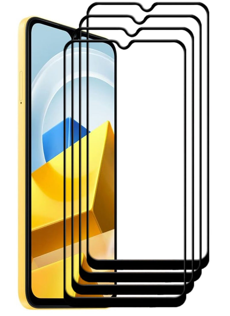 ACLIX 4 Pieces Antistatic ESD Dustproof Premium Quality High Definition Tempered Glass Screen Protector Designed For Xiaomi Poco M5 - Image 1
