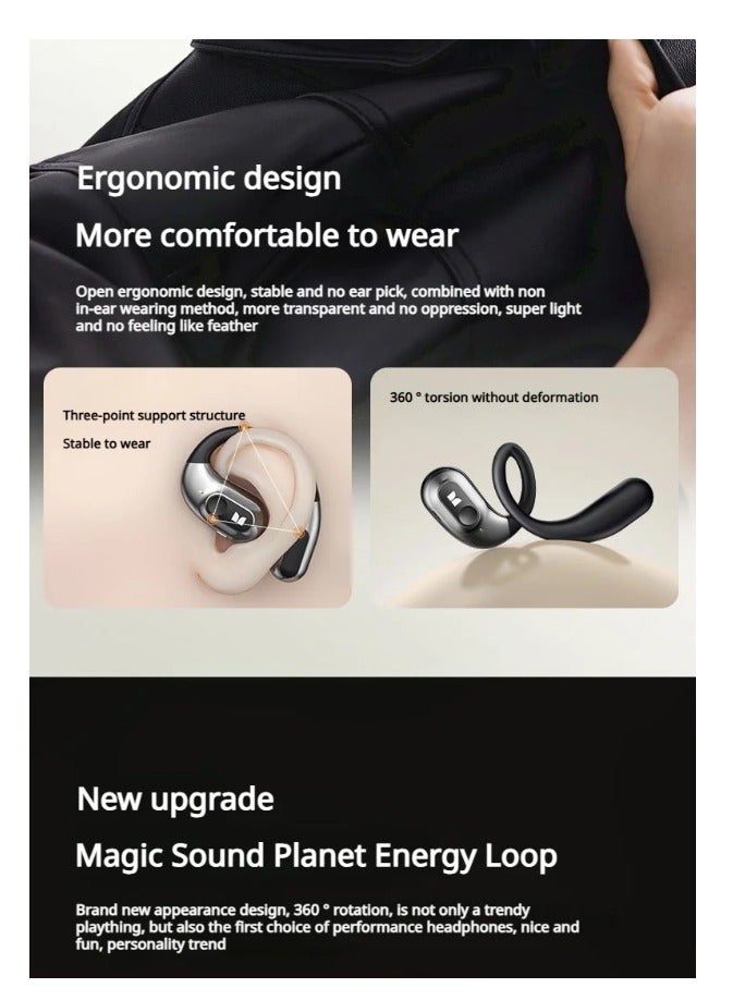 Monster Open Ear AC330 Open Ear Earphone Bluetooth 5.4 Wireless Earphone IPX5 Waterproof Sport Earphone With Mic Earbuds  - Image 4