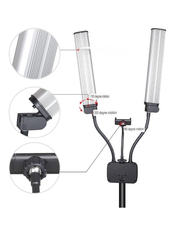 Double Arm Fill LED Light, Long Strip Photography Light, Dimmable Beauty LED Video Lights, Flexible Light Lamp For Photography And Videography, (Standard Light Plus 1.6m Reverse Folding Bracket) - Image 2