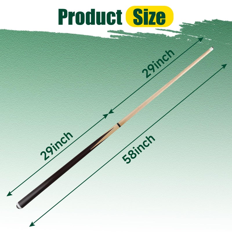 HMQQ Pool Cue Stick/Billairds cue Stick Pool Stick 58" Set of 2/Set of 4 /Set of 4 20OZ, 48" Set of 2/ Set of 4, with Different Weight/Size/Quantity (58" Set of 2) - Image 3