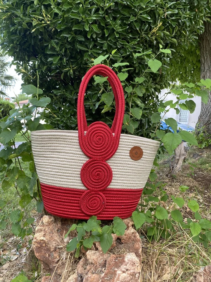 بدز ديري Jute Straw Look Handbag Beach Bag Shoulder Bag