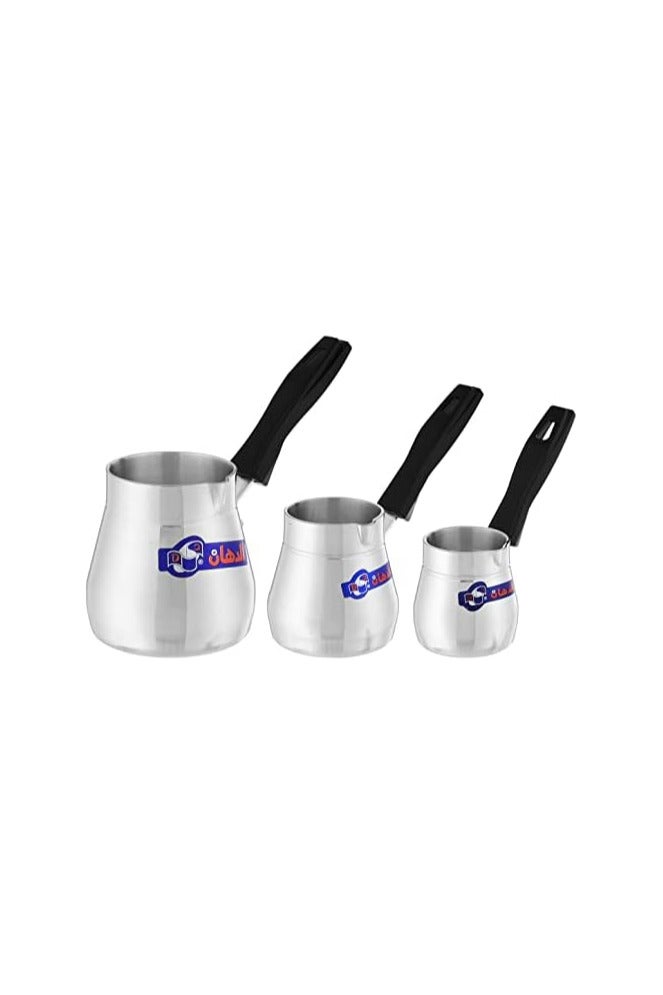 الدهان طقم كنكة قهوة بيد من فولاذ مقاوم للصدأ 18/10 من الدهان مكون من 3 قطع مقاس 1 سم و2 سم و3 سم 6221124006110 - Image 2