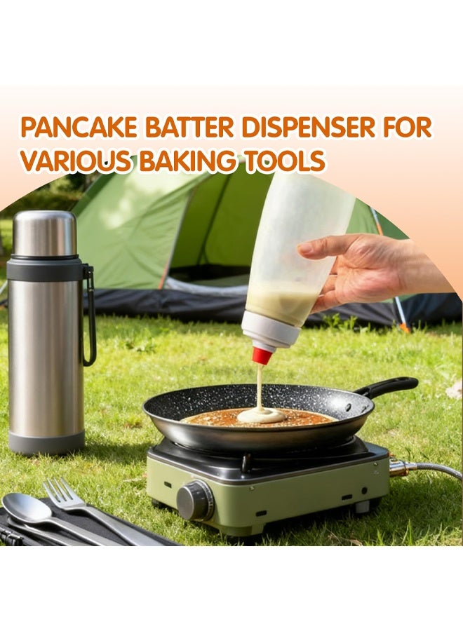 Pancake Batter Dispenser Bottle With Mixing Ball Measuring Marks - Image 3