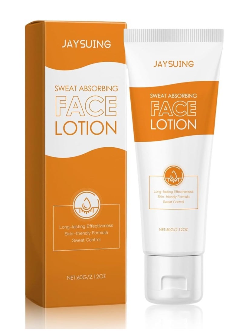 Jaysuing - Face Antiperspirant Sweat Absorbing Lotion, Face Anti Sweat Lotion, Face Sweat Blocker, Antiperspirant and Oil Control Lotion for Face, Forehead and Scalp, Reduces Face and Body Sweating 60g - Image 1