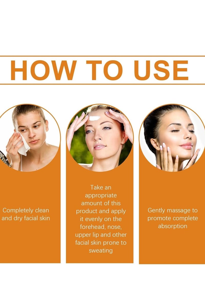 Jaysuing - Face Antiperspirant Sweat Absorbing Lotion, Face Anti Sweat Lotion, Face Sweat Blocker, Antiperspirant and Oil Control Lotion for Face, Forehead and Scalp, Reduces Face and Body Sweating 60g - Image 1