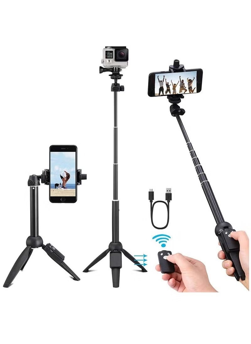 MIGOFAST - Selfie Stick For Phone Size 4.5 6.2Inch Extendable Selfie Stick Tripod with Bluetooth Wireless Remote Phone Holder - Image 1