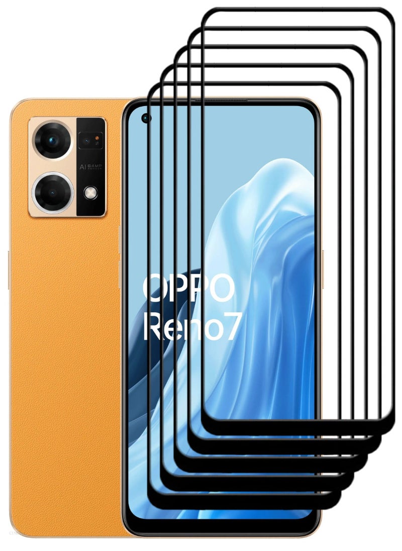 ACLIX 5 Pieces Antistatic ESD Dustproof Premium Quality High Definition Tempered Glass Screen Protector Designed For Oppo Reno7 - Image 1