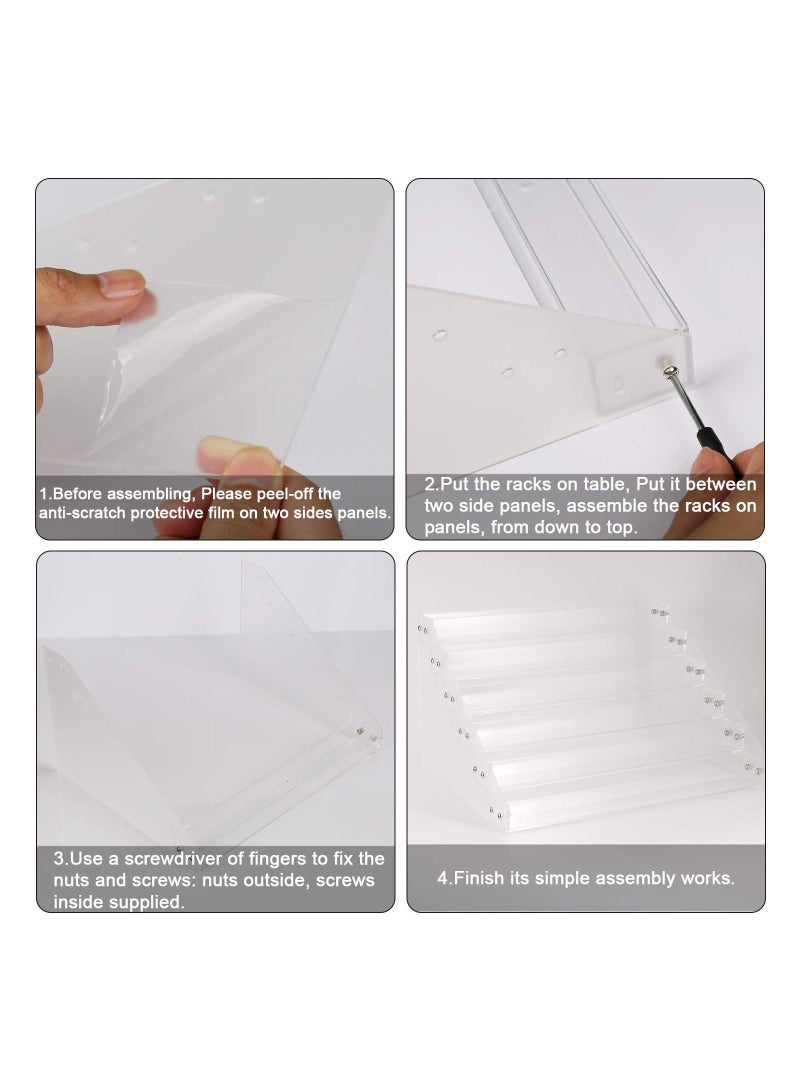 ORiTi Nail Polish Organizers and Storage 6 Layers Clear Acrylic - Image 5