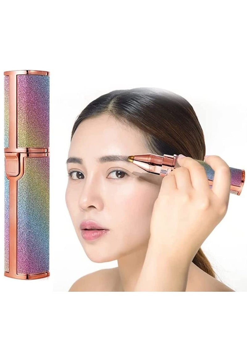 ELTRAZONE 2 in 1 Eyebrow Trimmer & Facial Hair Remover for Women, 2 in 1 Eyebrow Trimmer and 100% Painless Hair Remover with Light for Eyebrow, Nose, Lips, Face, Body - Image 1