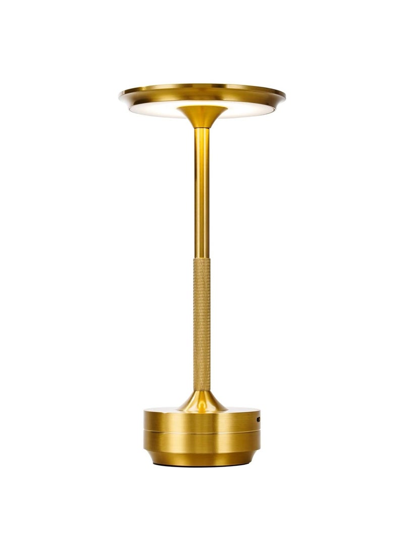 Levin Germany Levin Germany Cordless LED Table 5W Lamp Gold shade– USB Rechargeable, Dimmable, 3 Color Modes, 360° Shadowless Lighting, Portable Aluminum , 1-Year Warranty - Image 1