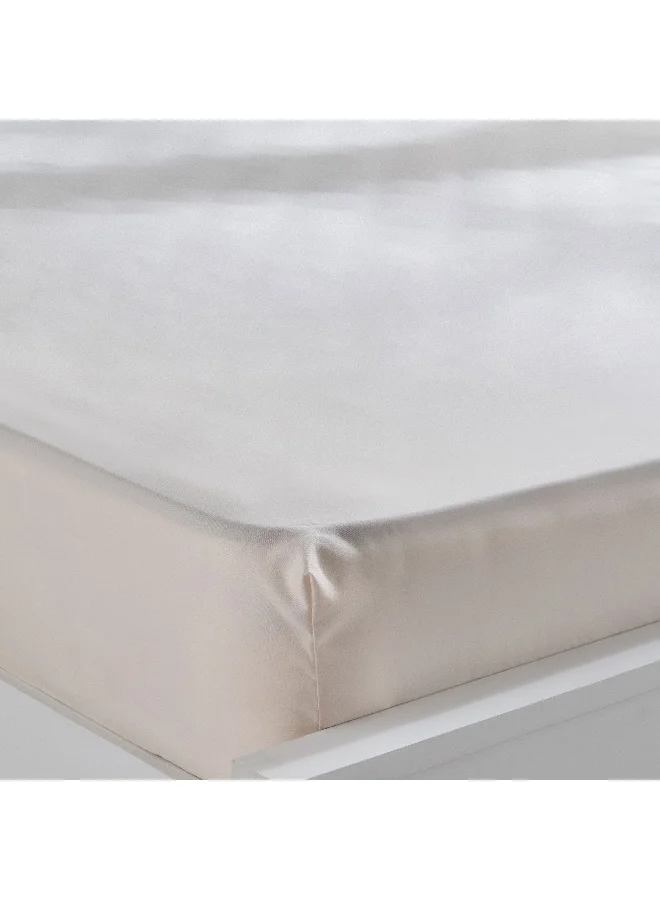 Home Box Derby Solid Microfiber King Fitted Sheet - 180x200+25 cm