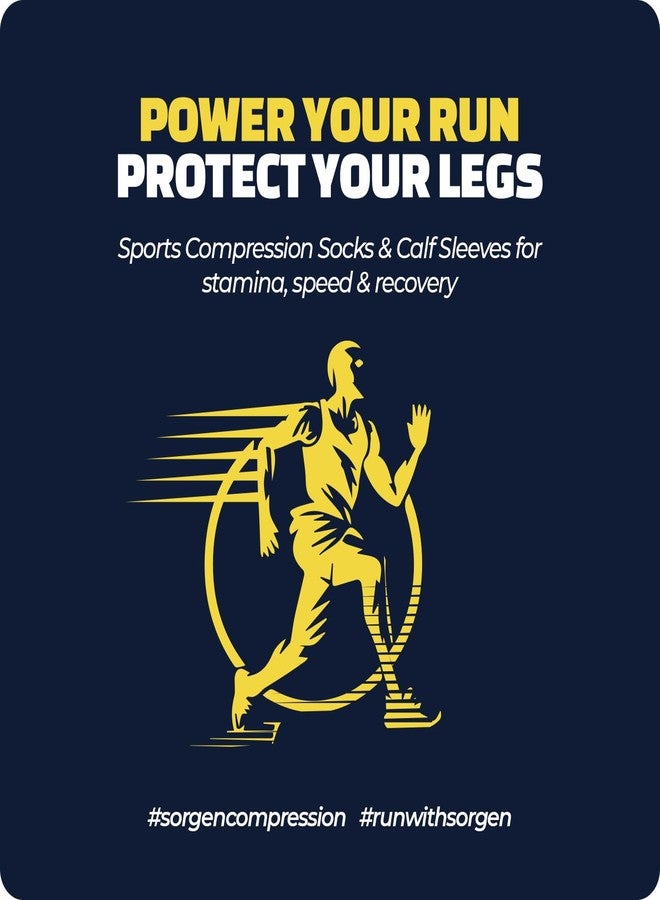 Sorgen Sports Compression Calf Sleeves | 20-30 mm Hg | Ideal for Running, Cycling, Marathons, Athletics & Indoor Training | Helps Reduce Leg Cramps | Boosts Performance & Aids Recovery | Comfortable, Durable & Supportive (Prism Power L/XL) - Image 4